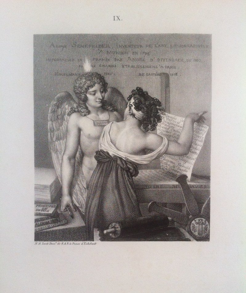 Nicolas Henri JACOB Le Génie de la lithographie 1819